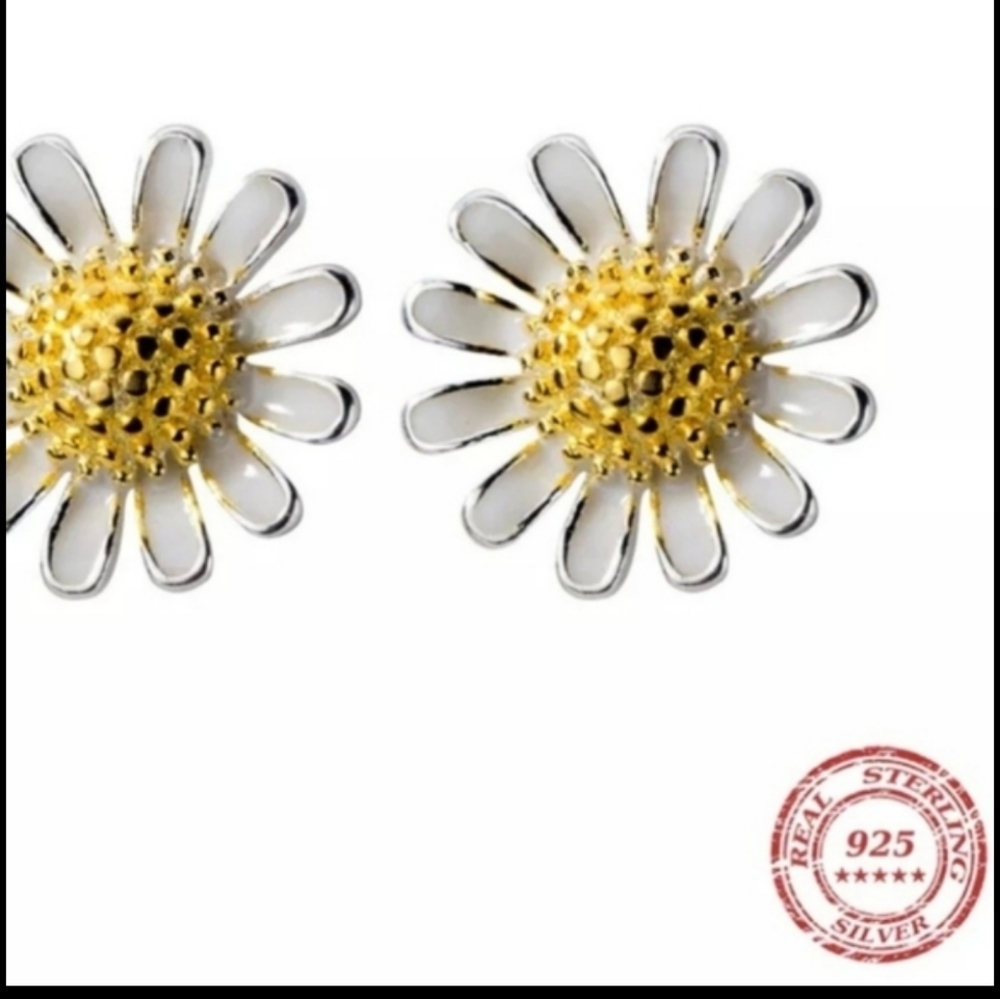 3X$60 Sterling silver Flower stud Earrings Bundle
